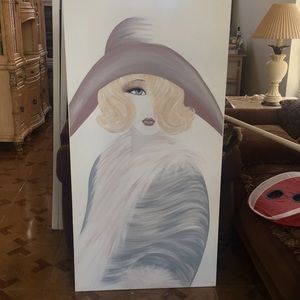 Set of three large paintings